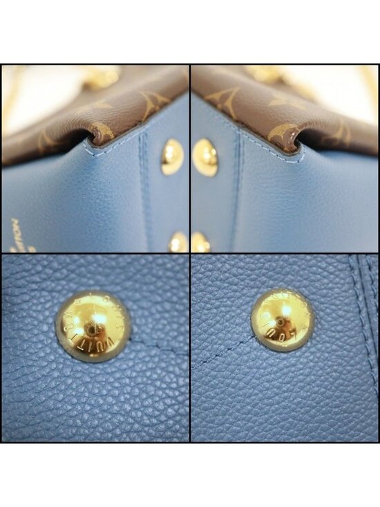 LOUIS VUITTON Nil Monogram Heritage Canvas Shoulder Bag Blue Louis Vuitton Calf Nnu BB Shoulder Bag Monogram Brown Blue